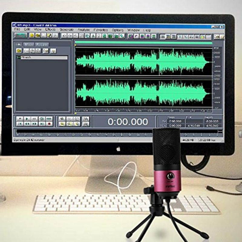 Fifine USB Podcast Condenser Microphone Recording On Laptop, No Need Sound Card Interface and Phantom Power-K669