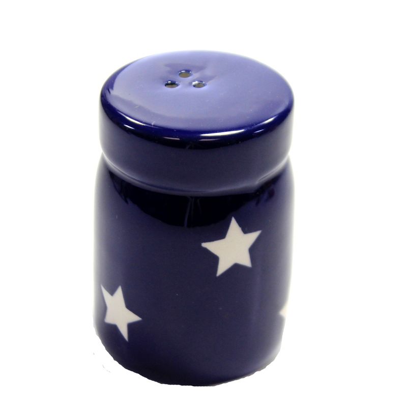 Tabletop 2.75" Mason Jar Salt & Pepper Set Patriotic Red White Blue Transpac  -  Salt And Pepper Shaker Sets