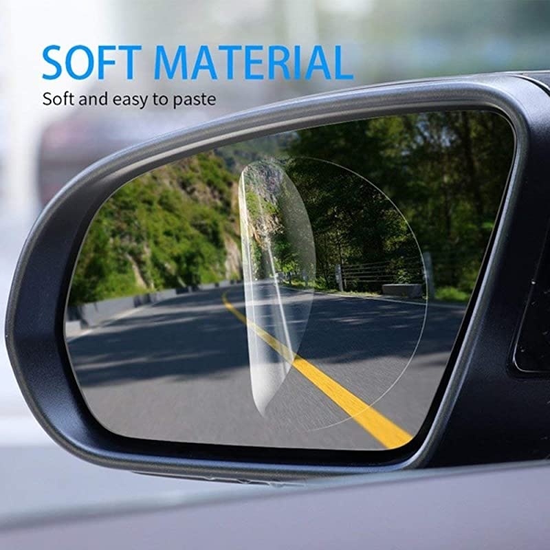 Car Rearview Mirror Waterproof Film, Anti Fog Film Anti-Glare Anti Mist Anti-Scratch Waterproof Rainproof Rear View Mirror Window Clear Protective Film-2Pcs