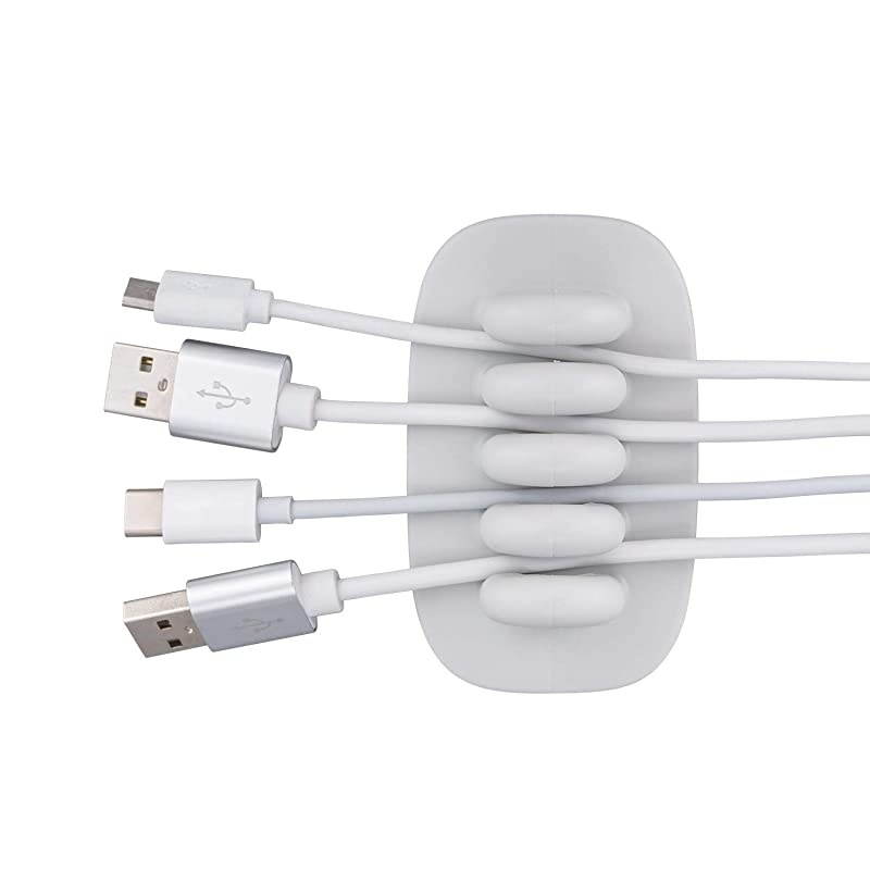 Cable Clips Management Cord Holder Organizer for DeskGreyWhite