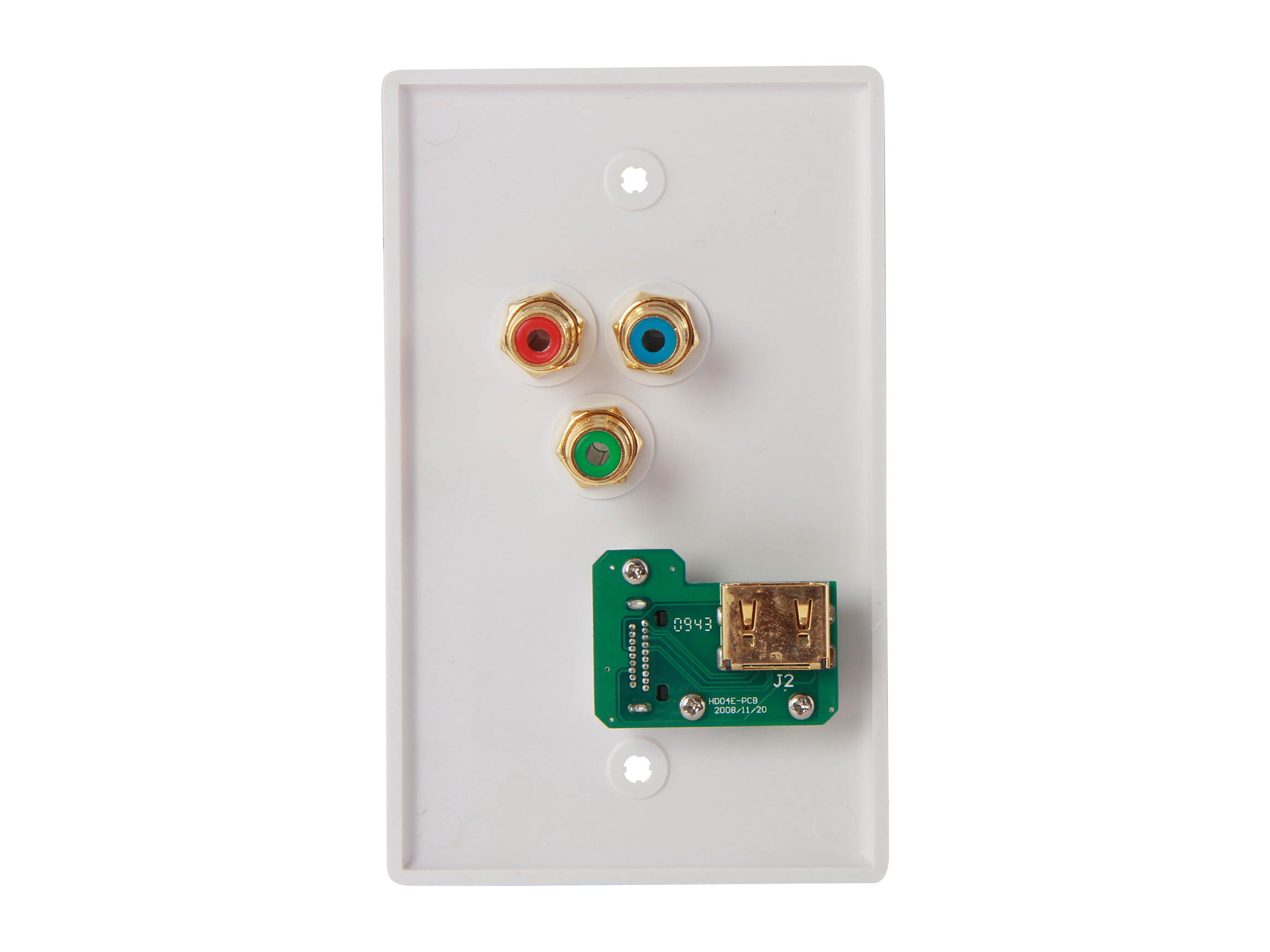 Nippon Labs WP-HM4-RRGB HDMI Wall Plate with Component Video