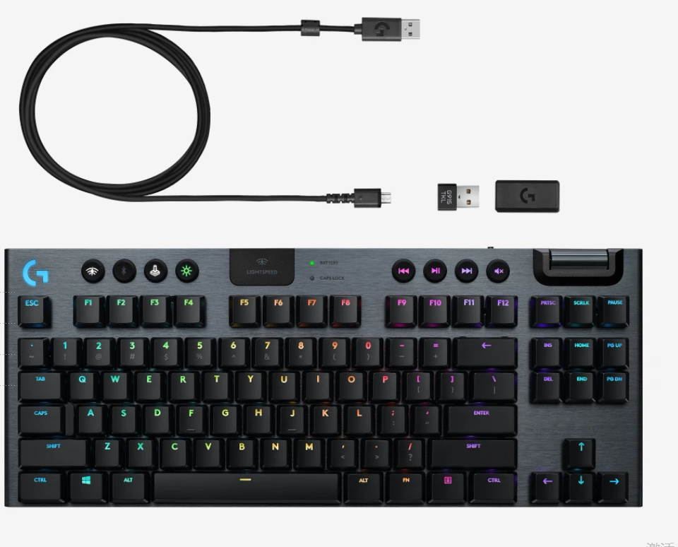 Logitech G913 TKL Wireless RGB Mechanical Gaming Keyboard, Tea Shaft