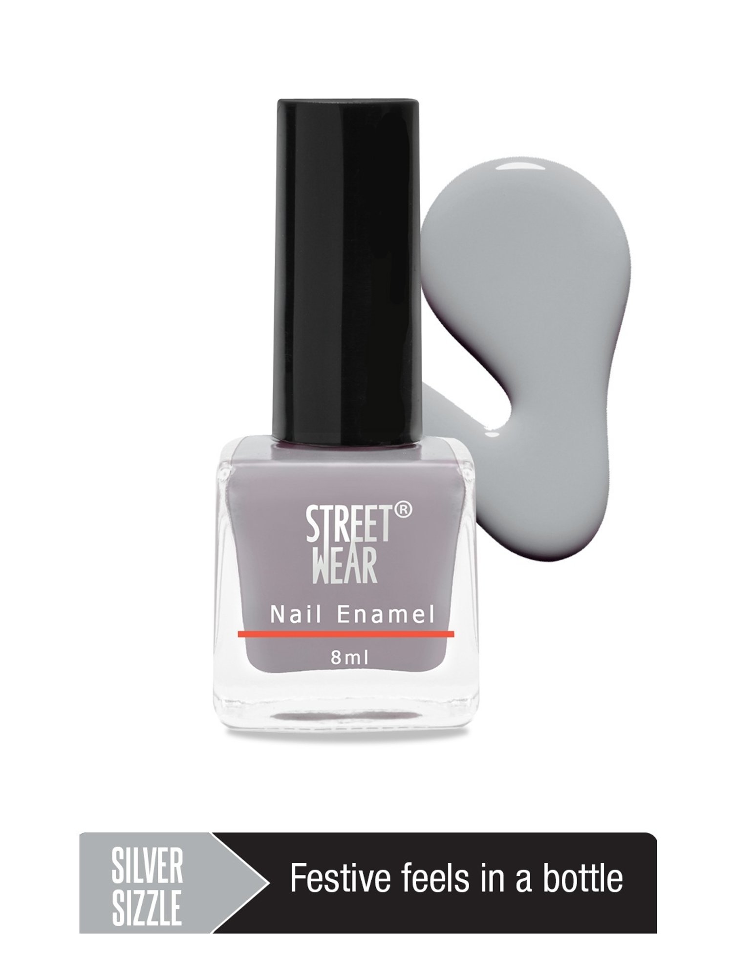 Street Wear Gloss Nail Enamel Silver Sizzle - 8 ml