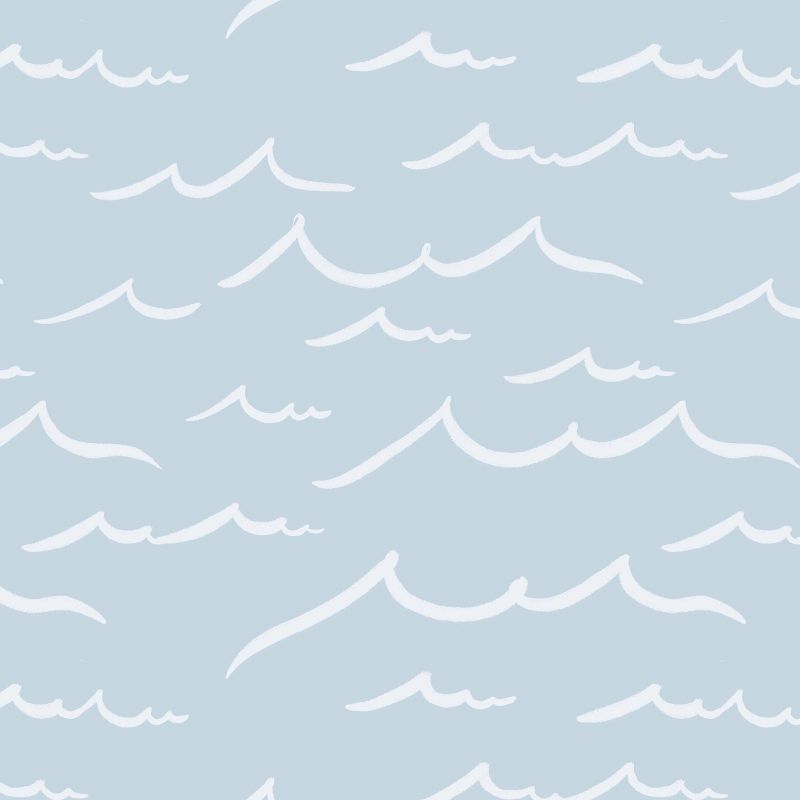 18"x18" Polyester Surfside Print Square Throw Pillow Light Blue - Skyline Furniture