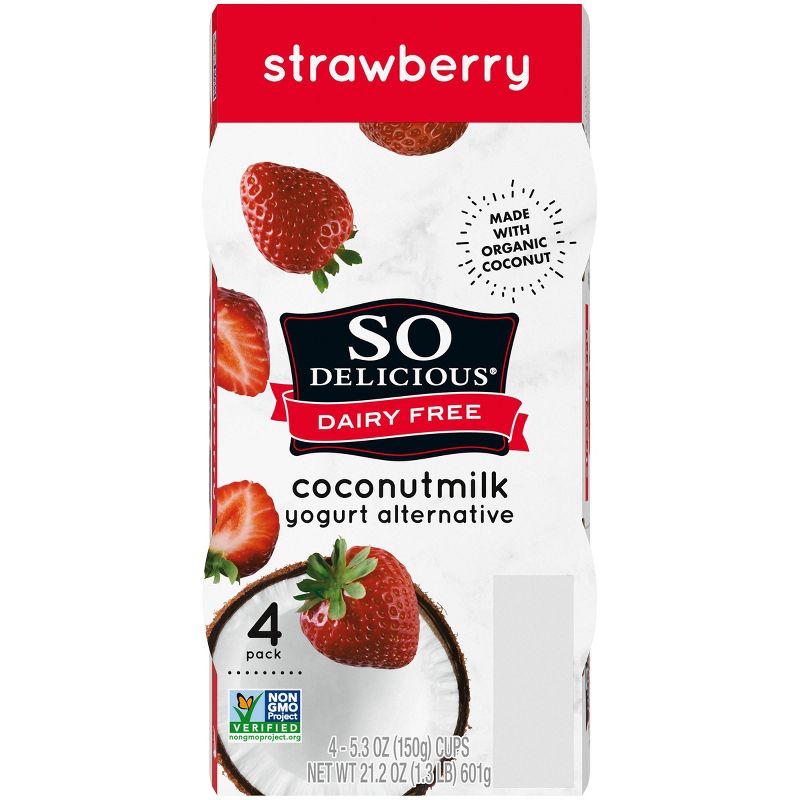 SoDelicious Strawberry Yogurt - 4pk/5.3oz Cups