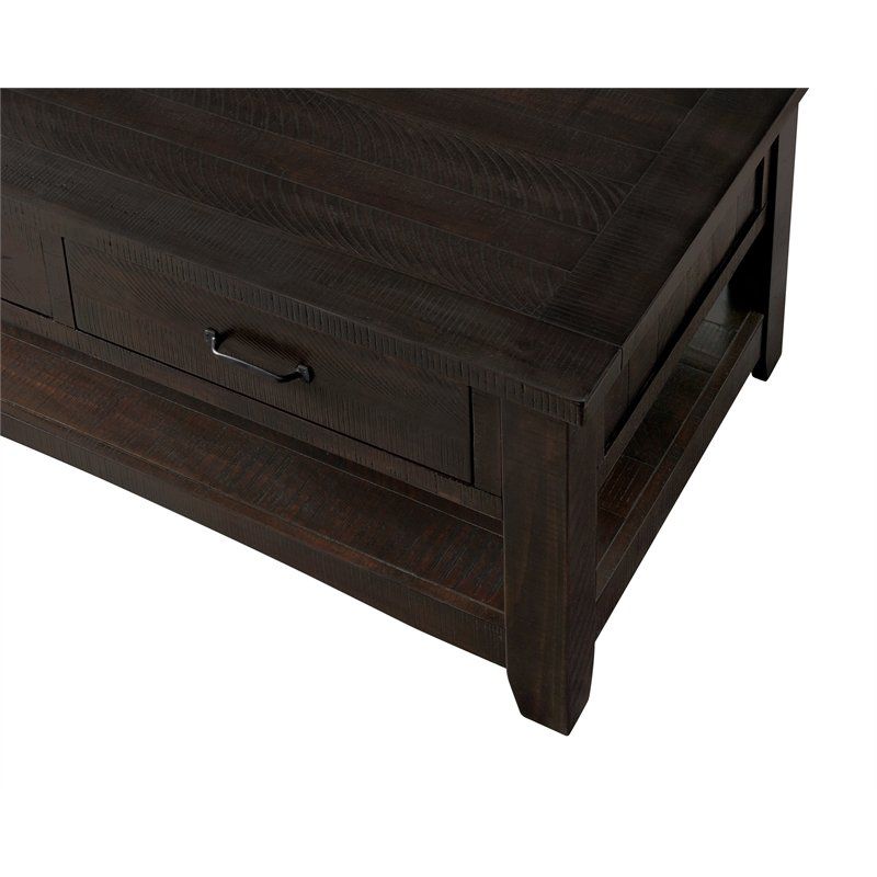Ikiriya Nashville Solid Beige Wood Coffee Table Teak Finish