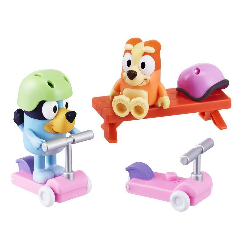 Bluey & Bingo Scooters Mini Playset