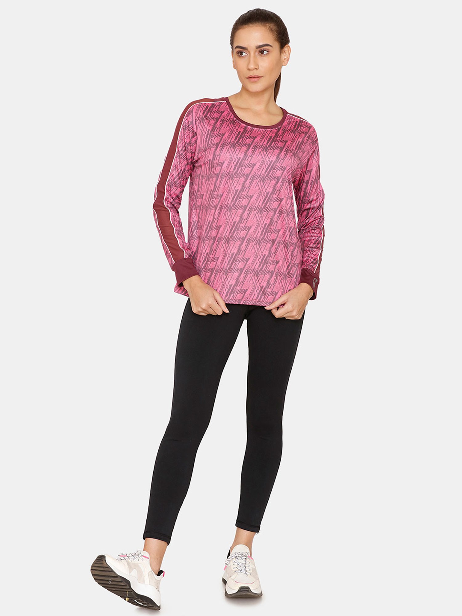 Zelocity by Zivame Ibis Pink Printed T-Shirt