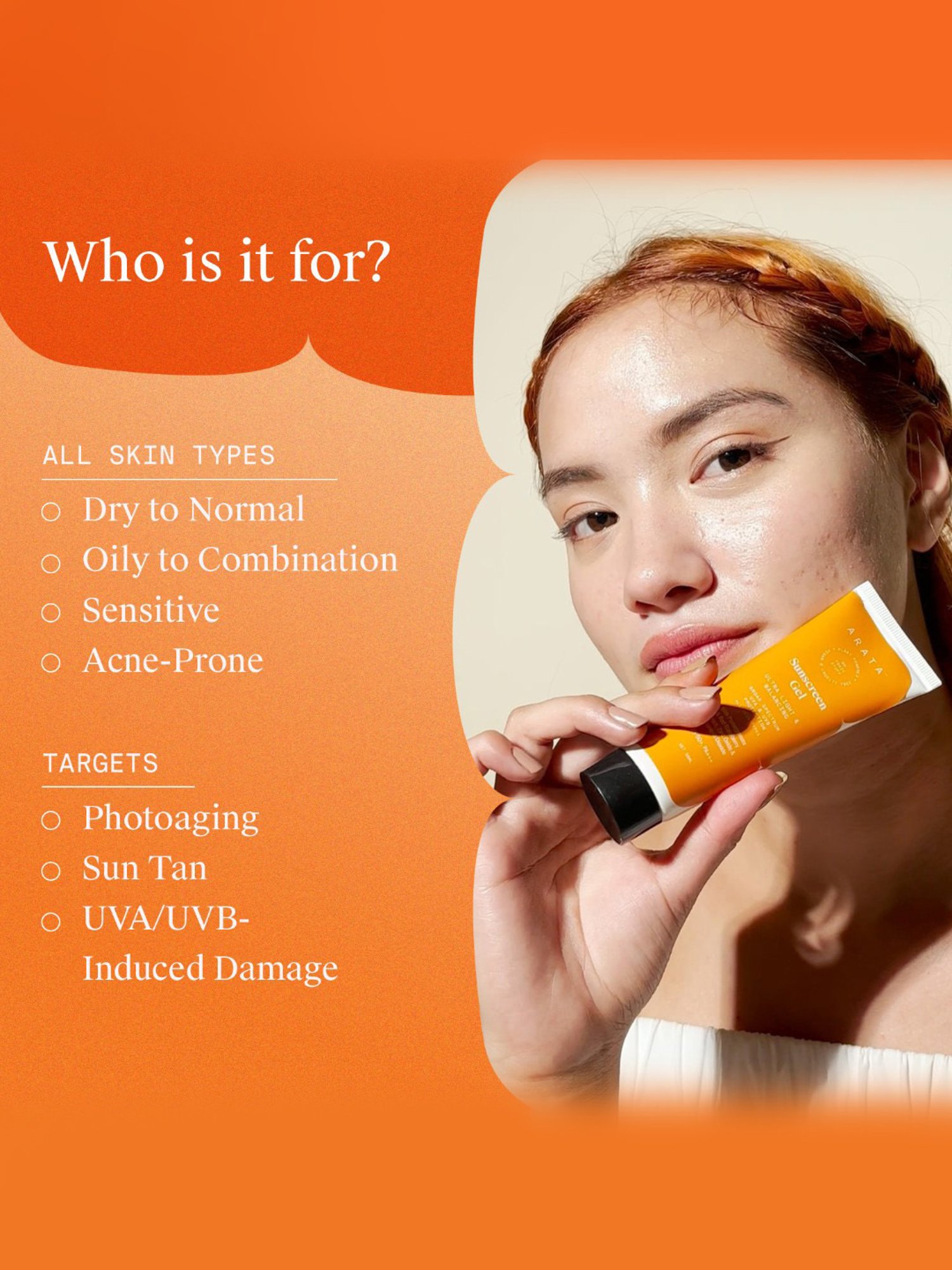 Arata Ultra Light & Balancing Sunscreen Gel with SPF 50+, PA+++ - 50 ml