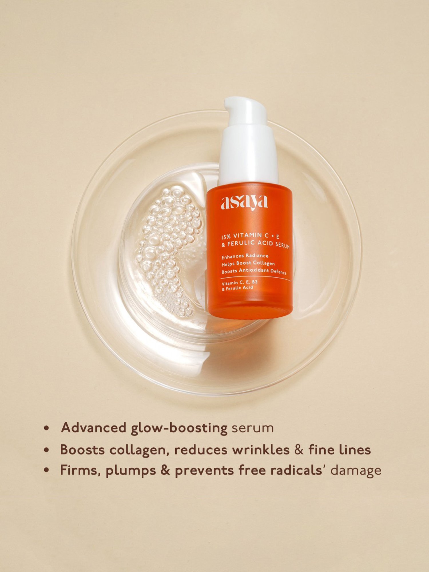 Asaya 15% Vitamin C + E & Ferulic Acid Serum - 30 ml