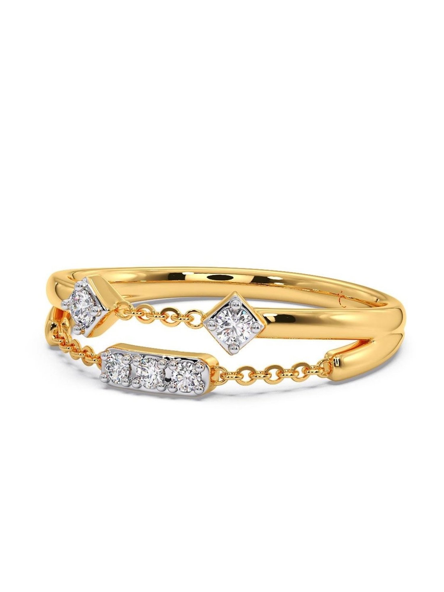Candere by Kalyan Jewellers 18k Yellow Gold & Diamond Ring for Women