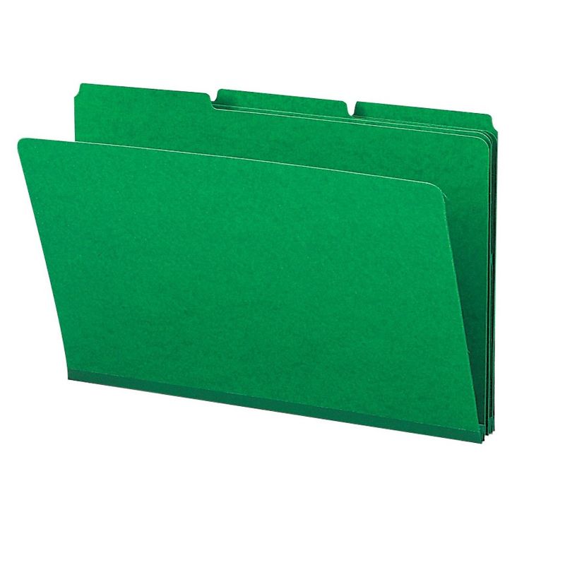 Smead Recycled Folder One Inch Expansion 1/3 Cut Top Tab Legal Green 25/Box 22546