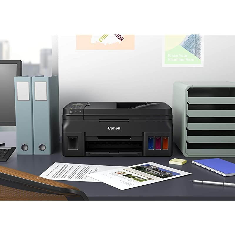 PIXMA G4210 Wireless AllInOne Supertank Megatank Printer Copier Scan Fax and ADF with Mobile Printing Black One Size Works with Alexa