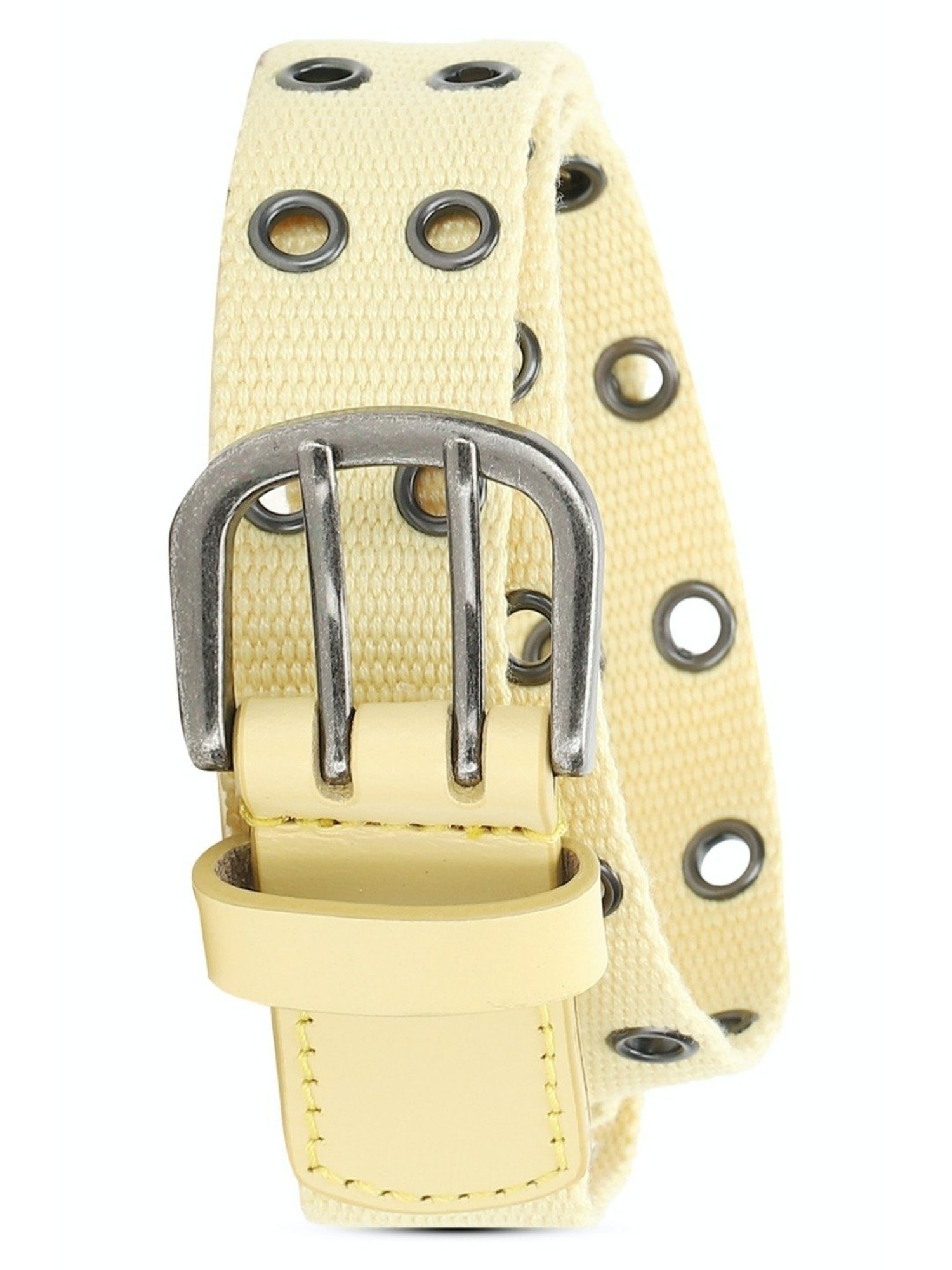 American Eagle Yellow Perforated Casual Belt for Women