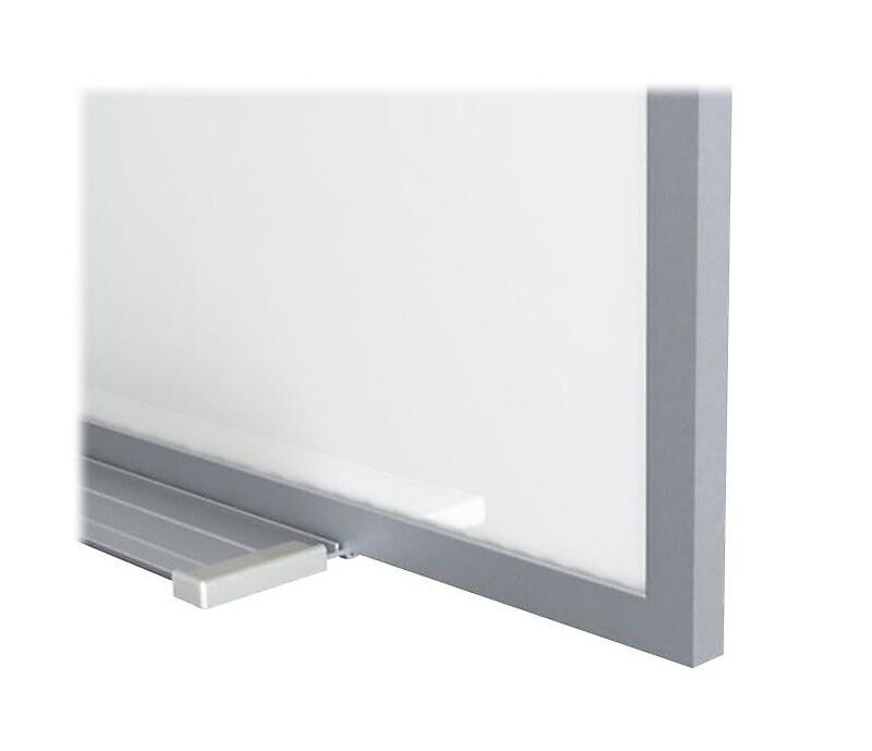 Ghent Magnetic Painted Steel Whiteboard with Aluminum Frame 4'H x 12'W M34124