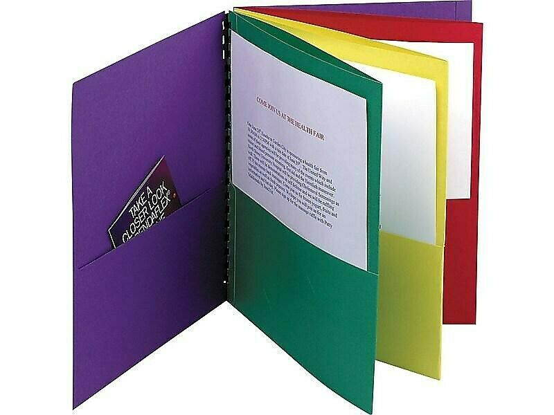 Oxford 8 Pockets Portfolio Folder Red Green Yellow Purple (99656) 854588