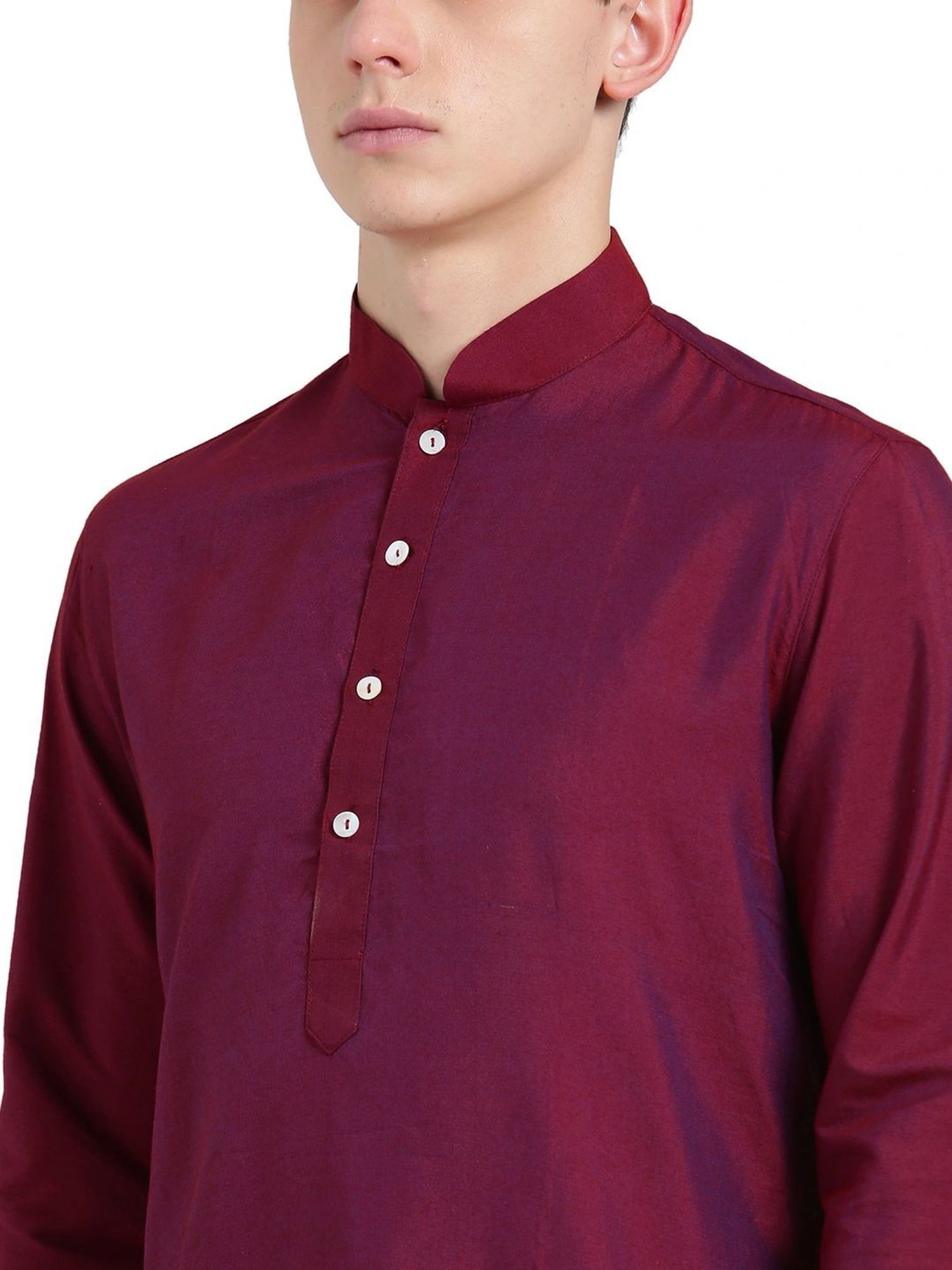 Manthan Fawn & White Regular Fit Kurta