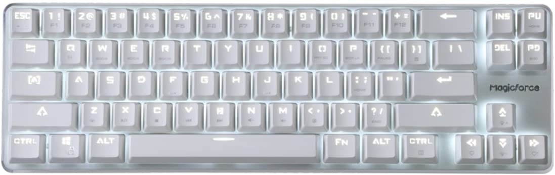 Gaming Keyboard Mechanical Wired Keyboard Cherry MX Red Switch Backlight Keyboard Mini Design (60%) 68-Keys White