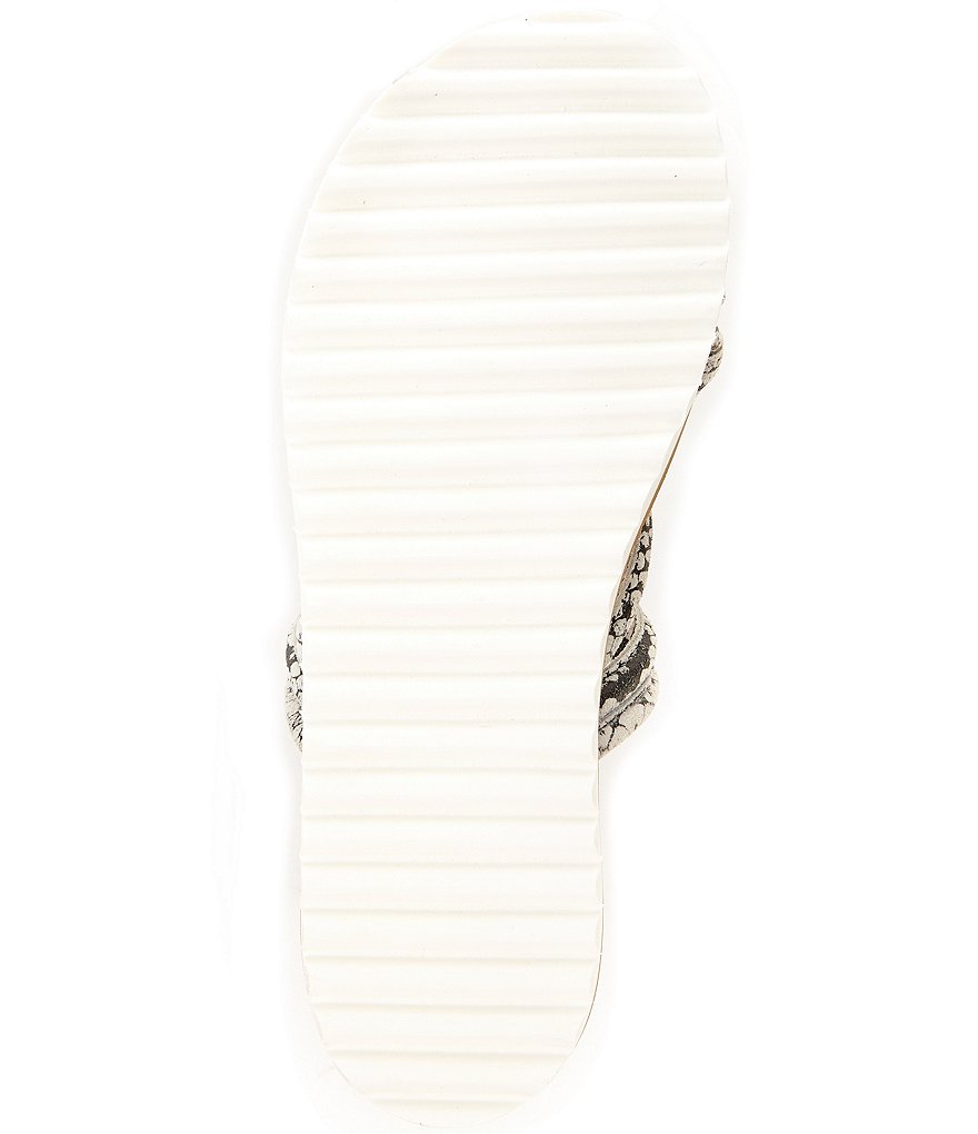 Diba True Cedar Cove Snake Print Strappy Flat Sandals