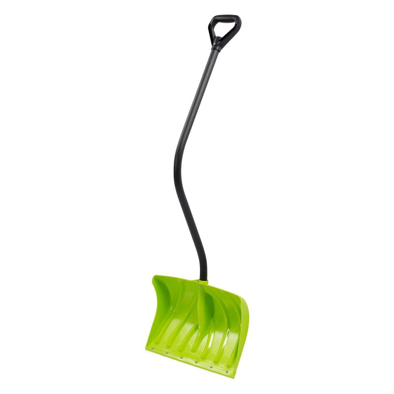 Suncast 18'' Ergonomic Combo Shovel with Wear Strip Lime