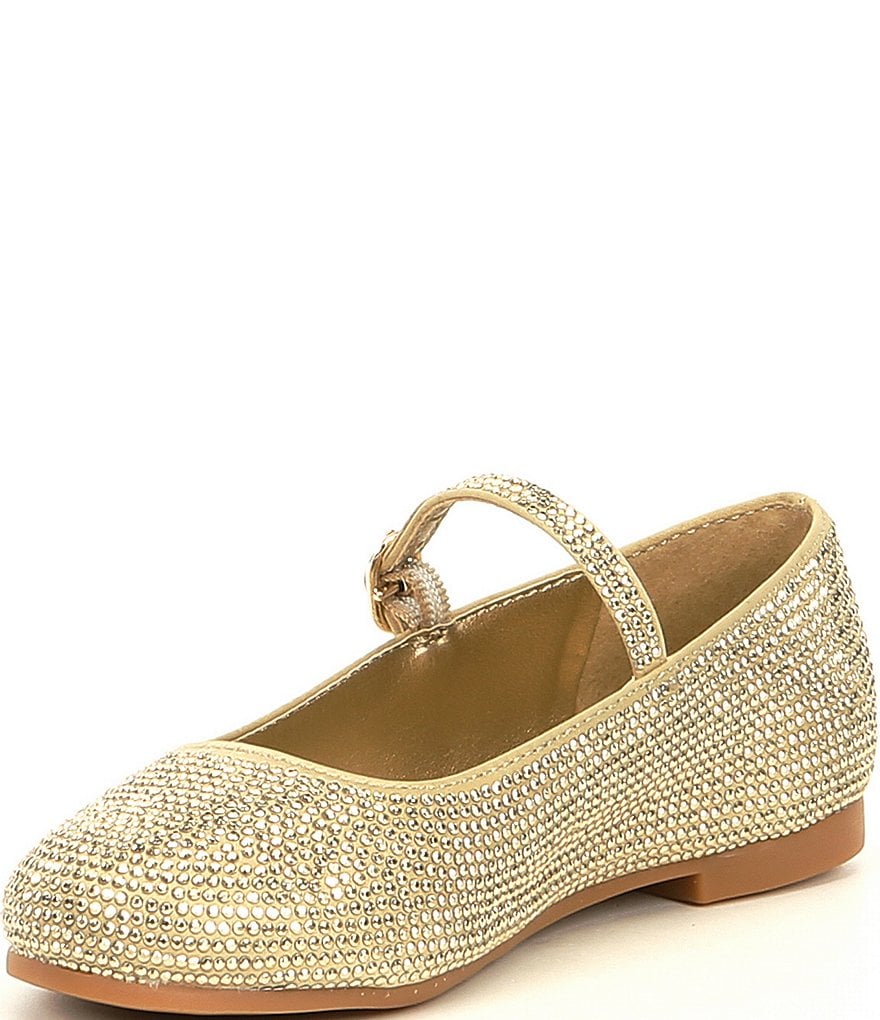 Copper Key Girls' Brilliance-T Satin Studded Mary Janes (Infant)