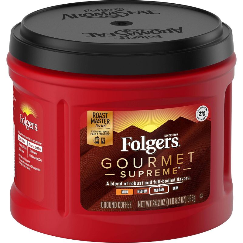 Folgers Gourmet Supreme Medium Dark Roast Ground Coffee - 24.2oz