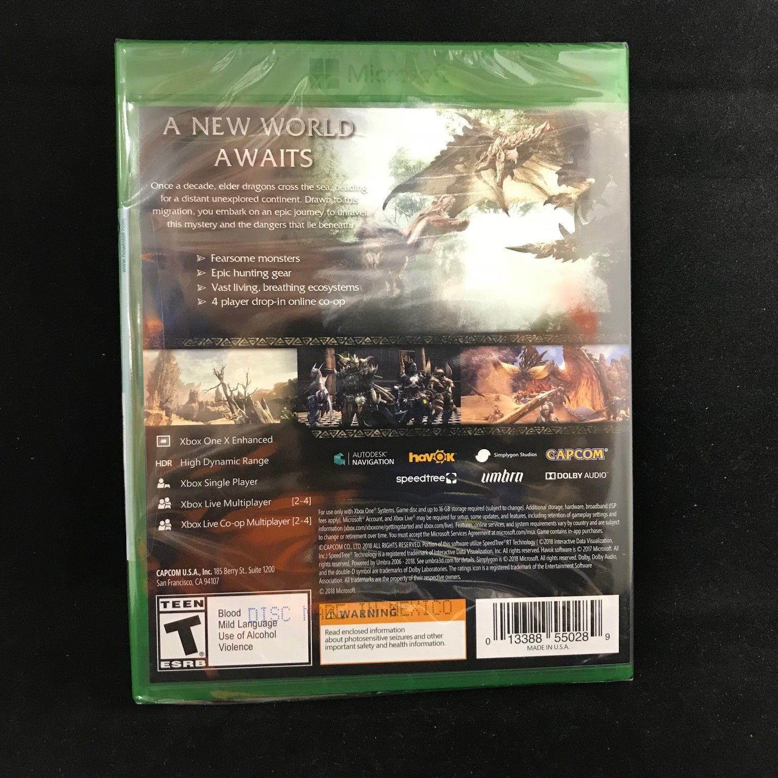 Monster Hunter World (Xbox One) New / Region Free