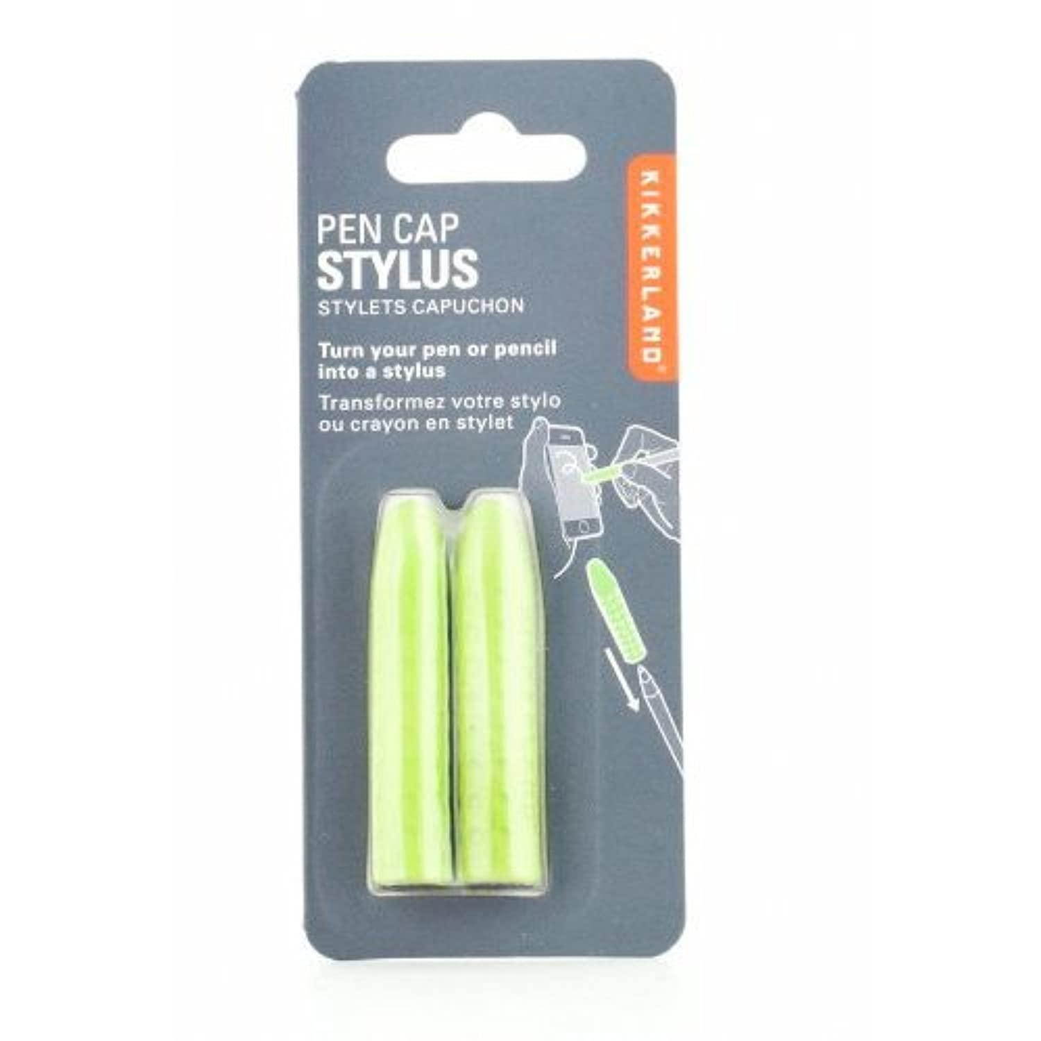kikkerland pen cap stylus, set of 2 - green (us68-g)