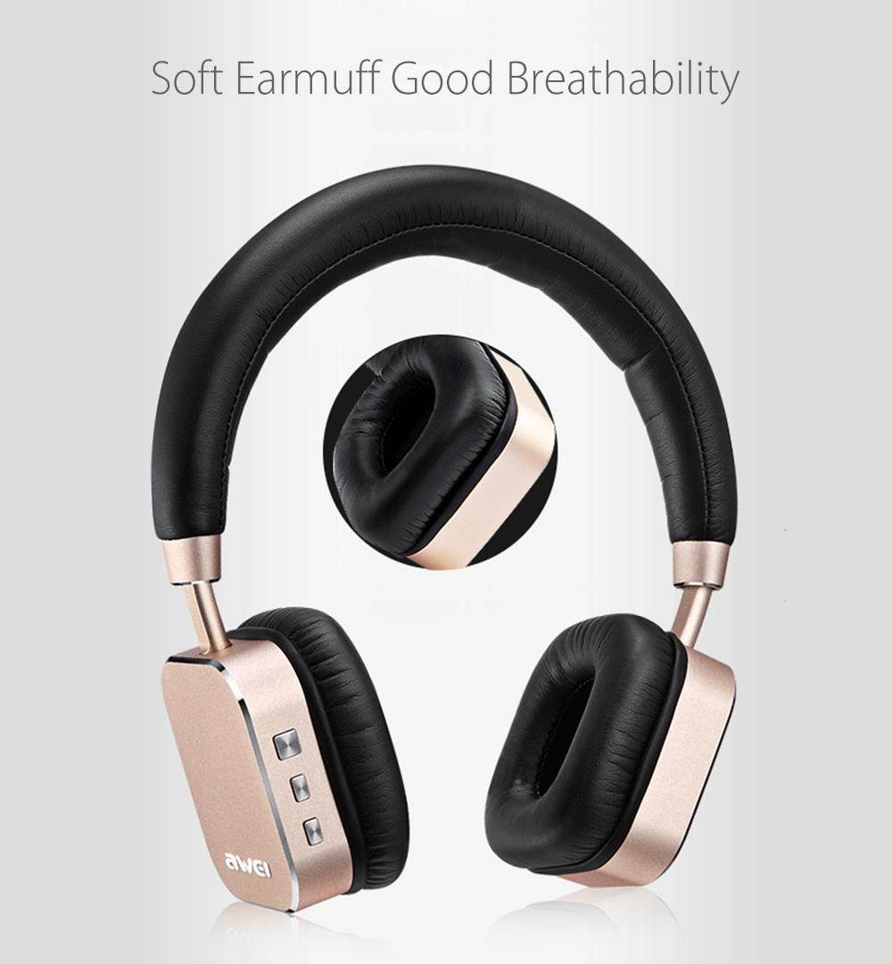 Awei A900BL Bluetooth Headphone Wireless Headset Stereo HiFi Music Headphones Noise Reduction For Mobile Phone Tablet (Blue)