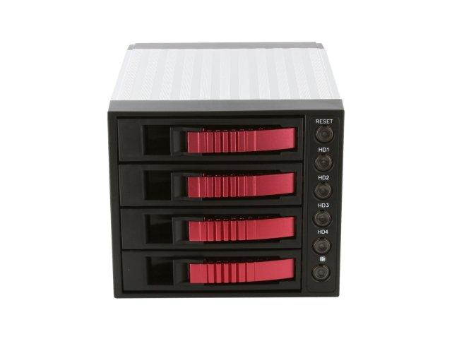 iStarUSA BPU-340SATA-RED 3x5.25" to 4x3.5" SAS/SATA 6.0 Gb/s Hot-Swap Cage