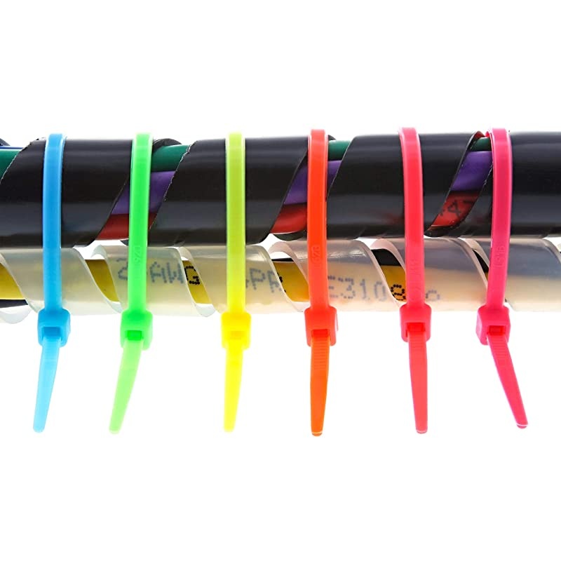 Inch, 18lb Miniature Nylon Zip Tie - Assorted 500 pack (Neon Green)