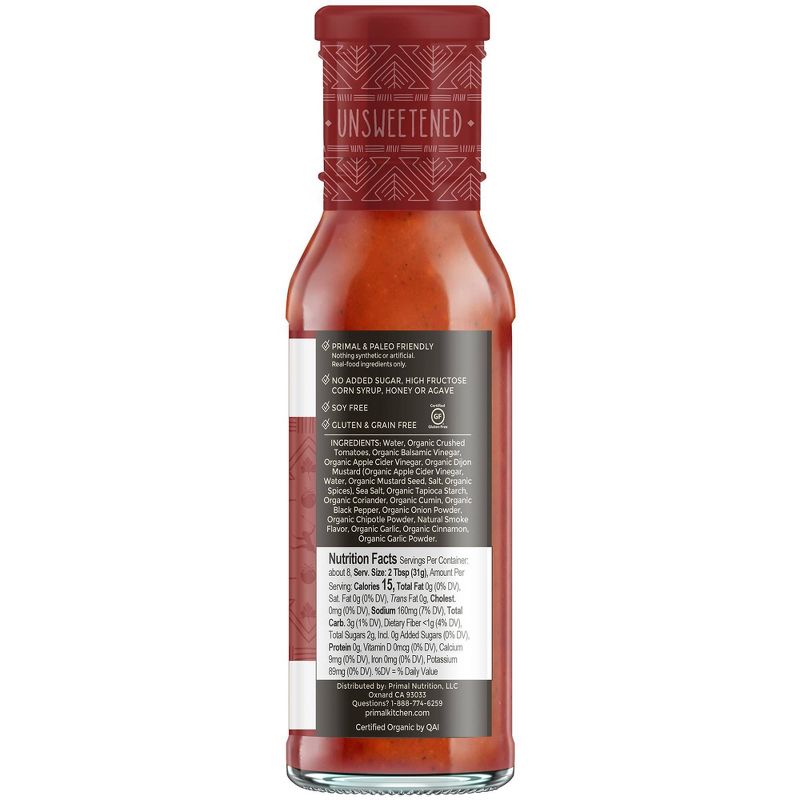 Primal Kitchen Organic and Unsweetened Classic BBQ Sauce - 8.5oz