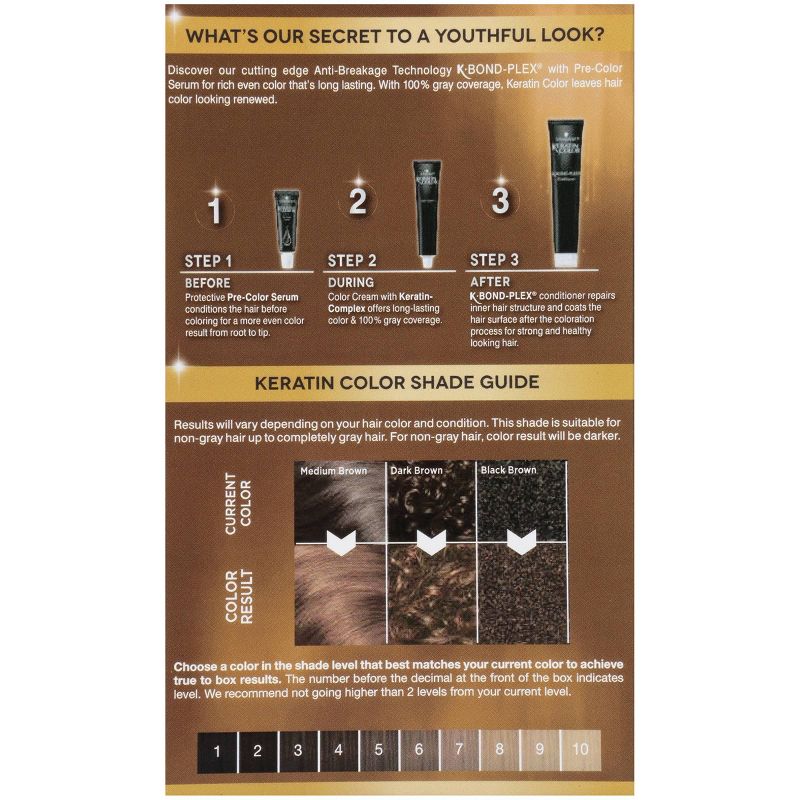 Schwarzkopf Keratin Color Light Brown Permanent Hair Color - 6.2oz