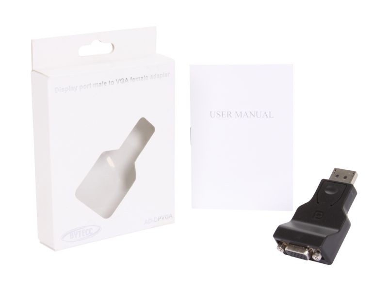 BYTECC DP-VGA DisplayPort Male to VGA Female Adaptor