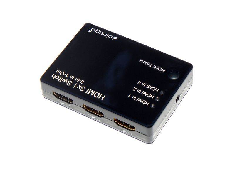 Cirago HDMI 3x1 Switch (3-In to 1-Out) HDMSWITCH3X1