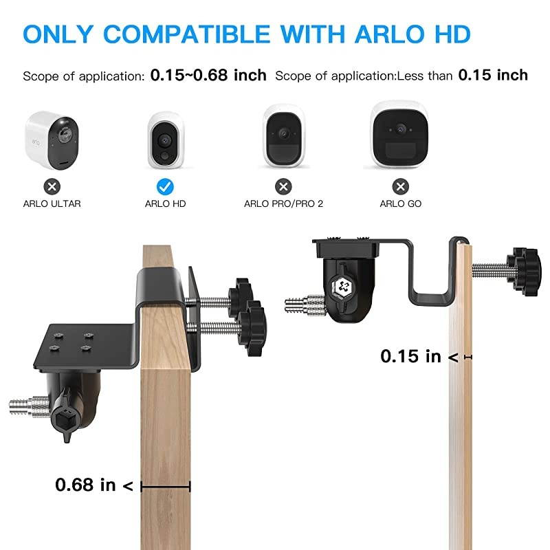 Gutter Mount and Protective Case for Arlo HD CameraBlack 1 Pack by