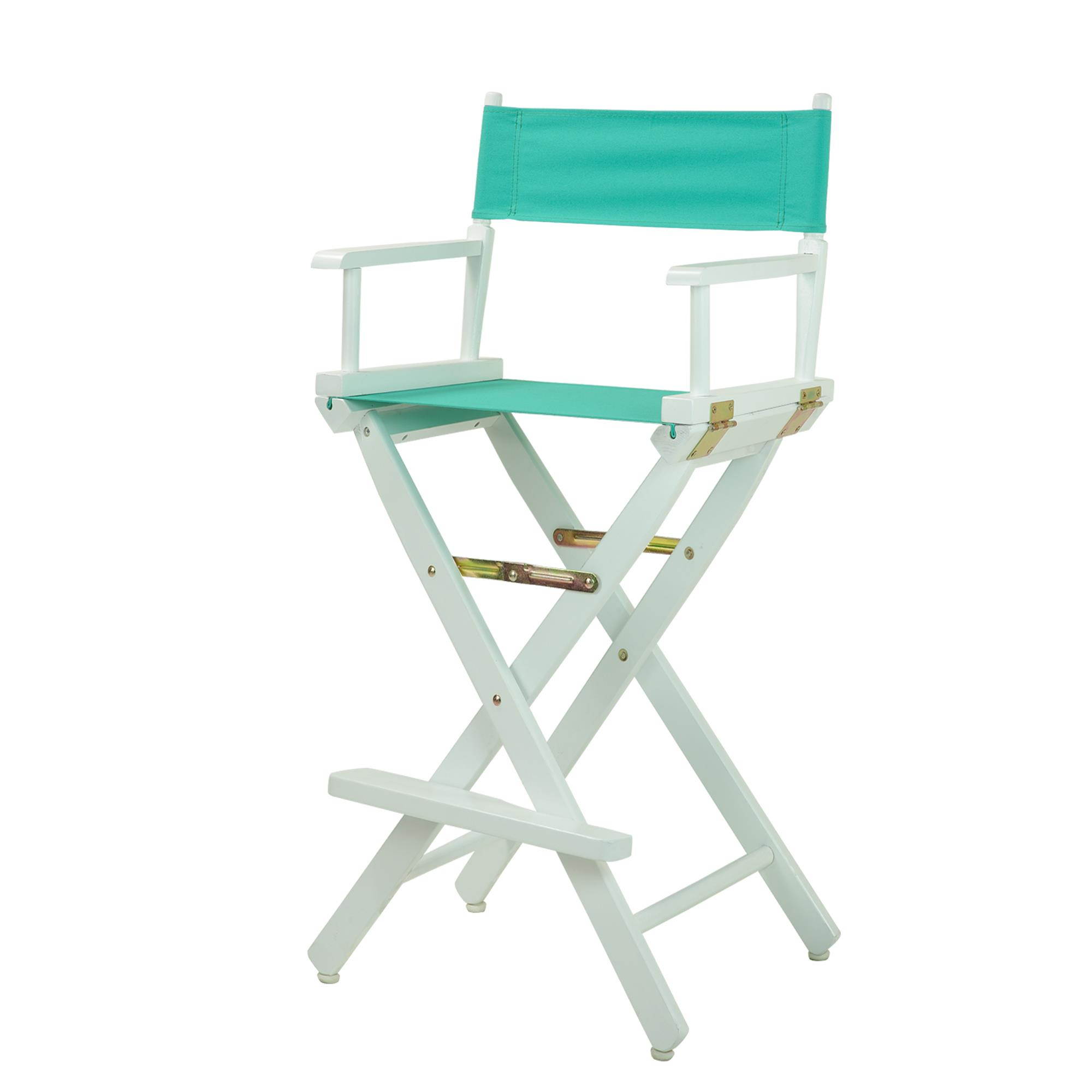 Casual Home 230-01-021-17 30 in. Directors Chair White Frame with Teal Canvas