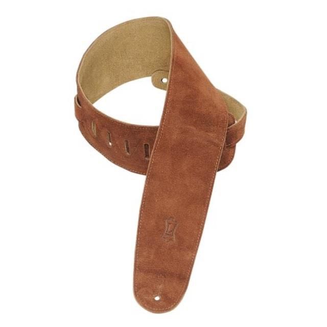 levy's leathers ms4rst suedeleather bass strap,rust