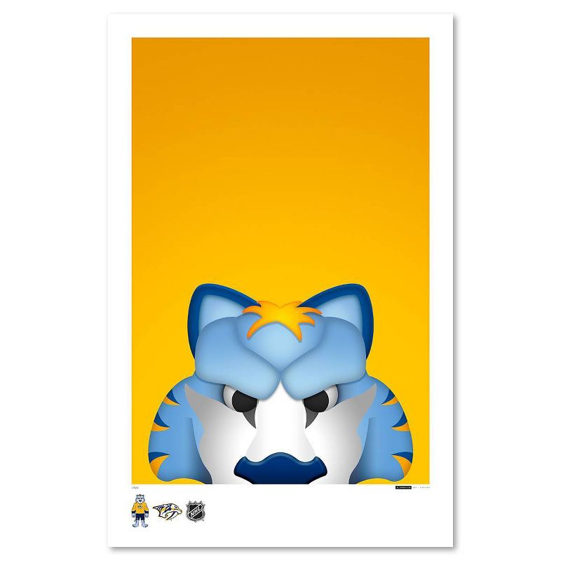 NHL Nashville Predators Gnash Mascot Art Poster Print