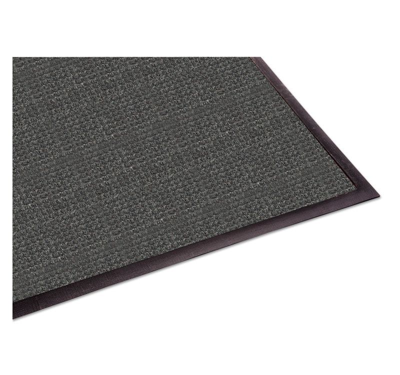 1'4"x2'4" Rectangle Indoor and Outdoor Polyurethane Floor Mat Black - PiccoCasa