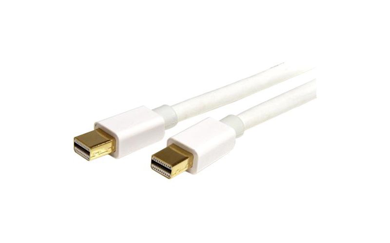 StarTech.com 2m (6 ft) White Mini DisplayPort 1.2 Cable M/M - Mini DisplayPort 4k - 1 x Mini DisplayPort Male Digital Audio/Video