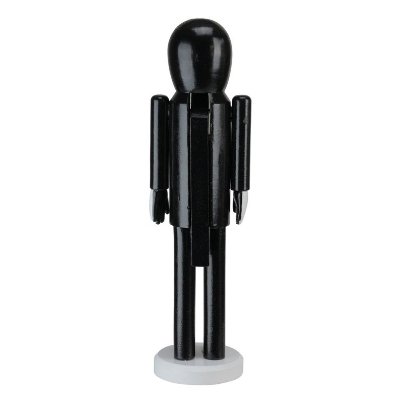 Northlight 14" Wooden Skeleton Halloween Nutcracker - Black/White