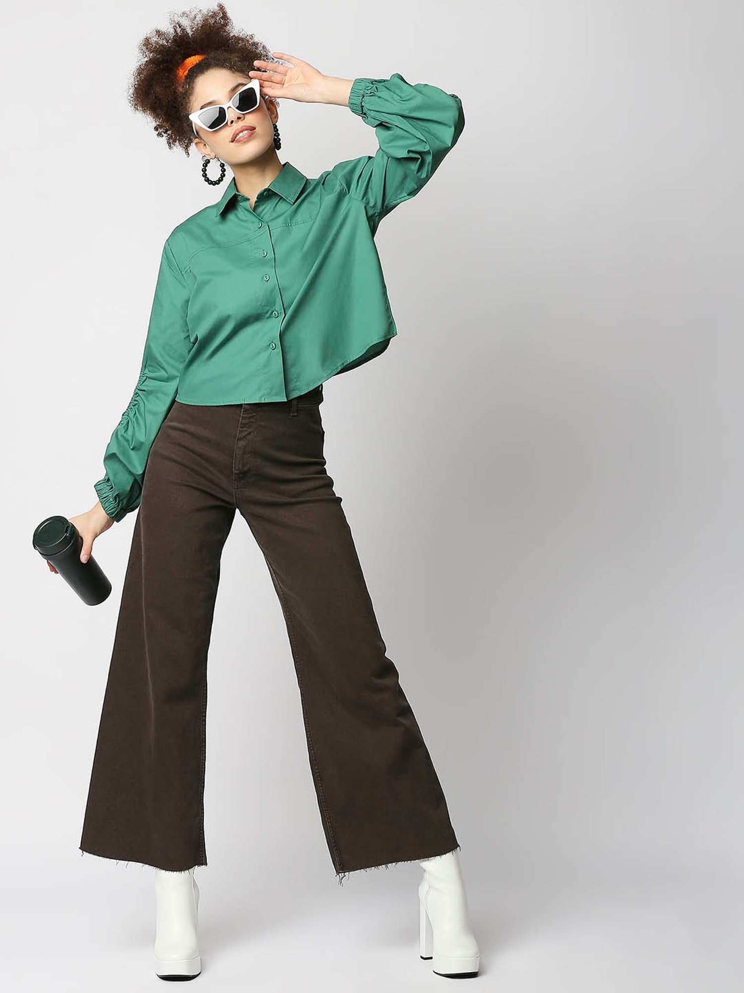 Remanika Green Regular Fit Shirt