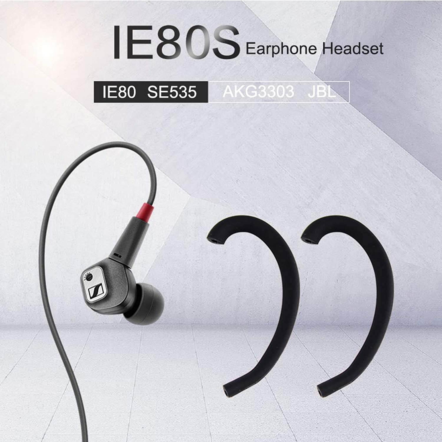 EarHooks Ear Hook Compatible for IE80s, IE80, SE535, AKG3303 and All of 1.6mm to 4.0mm Wire Earphone Headset Great for Running Jogging, Cycling, Gym and Other Fitness Activities