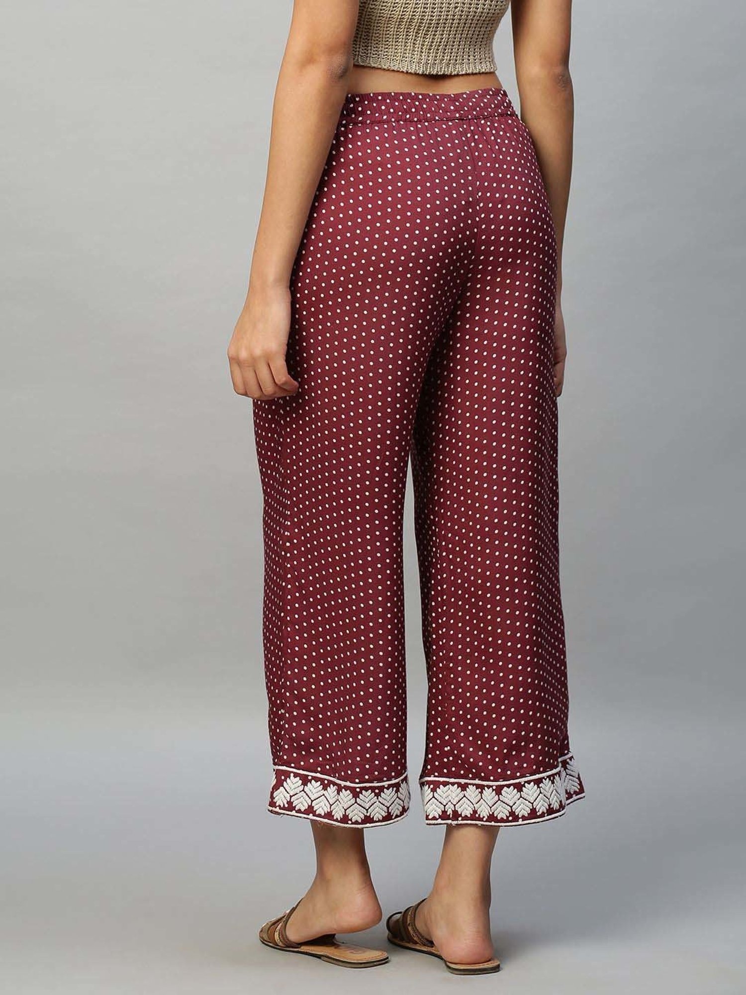 Chemistry Red Polka Dots Palazzos