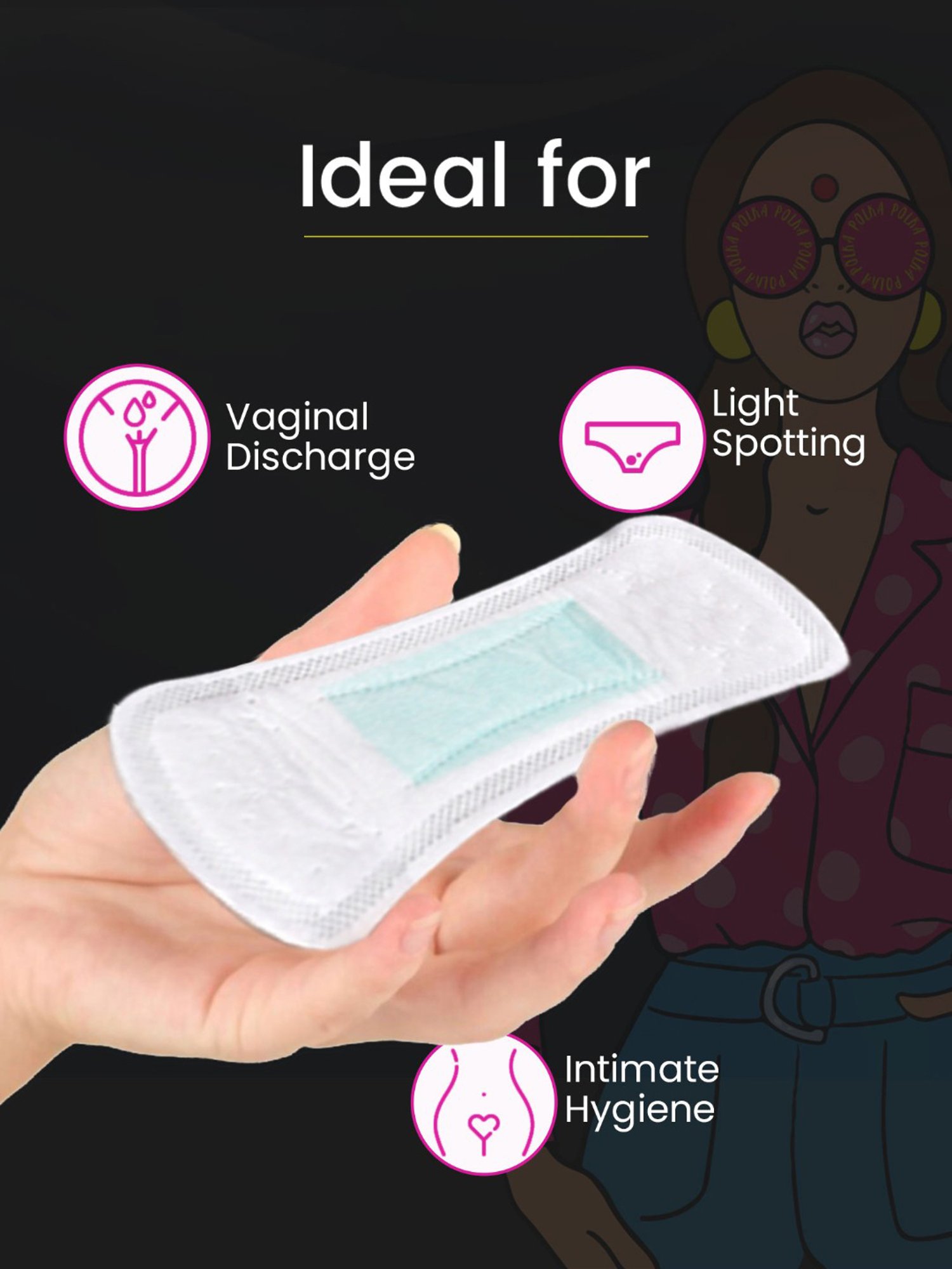 LAIQA Panty Liners (Pack of 3) XS - 60 Panty Liners