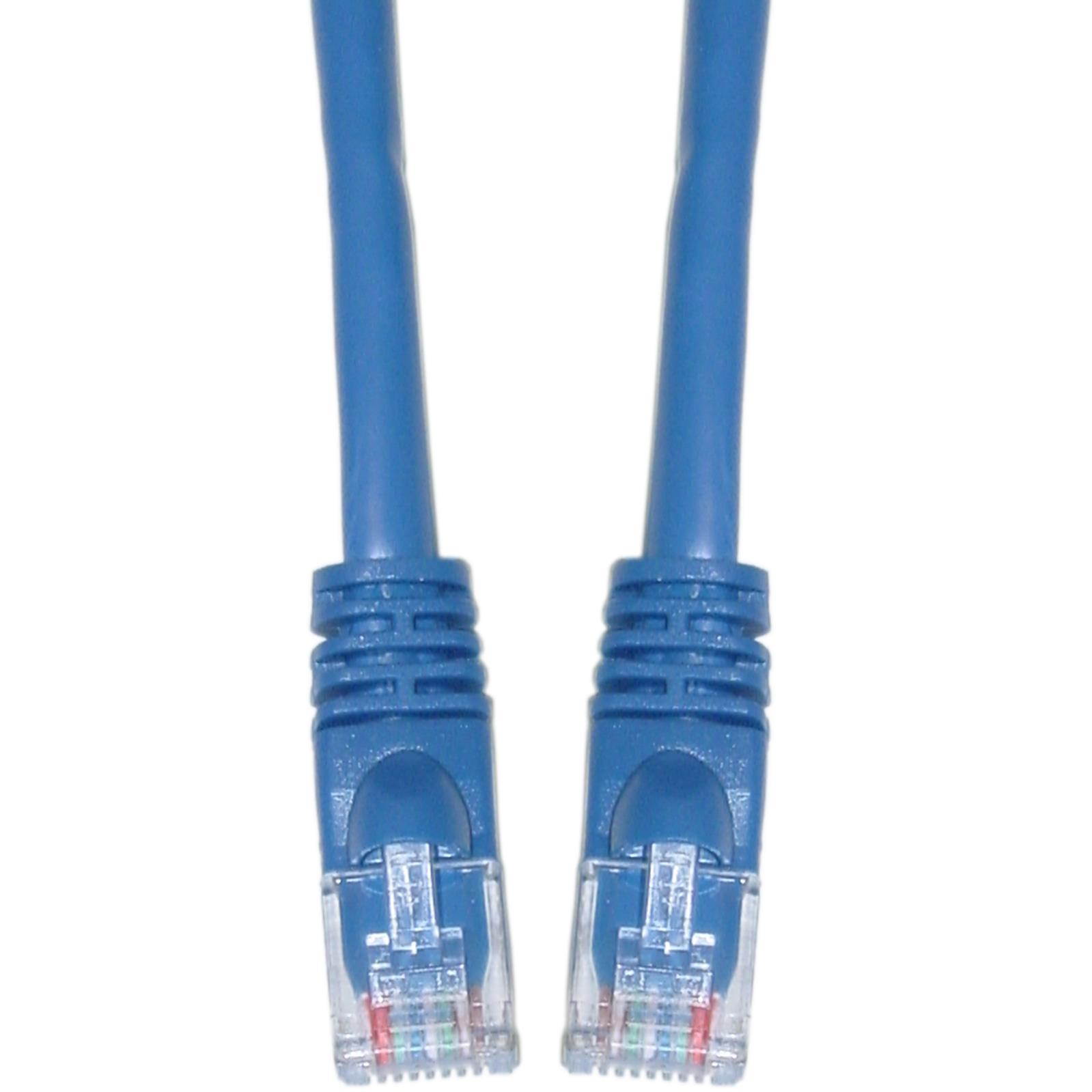 CAT6, UTP, with Molded Boot, 500MHz, Blue, 100 ft
