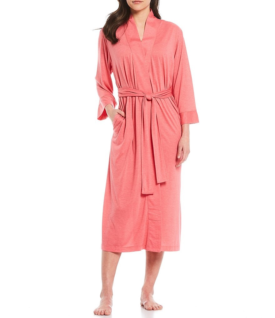 Lauren Ralph Lauren Paisley Print Satin Short Wrap Robe