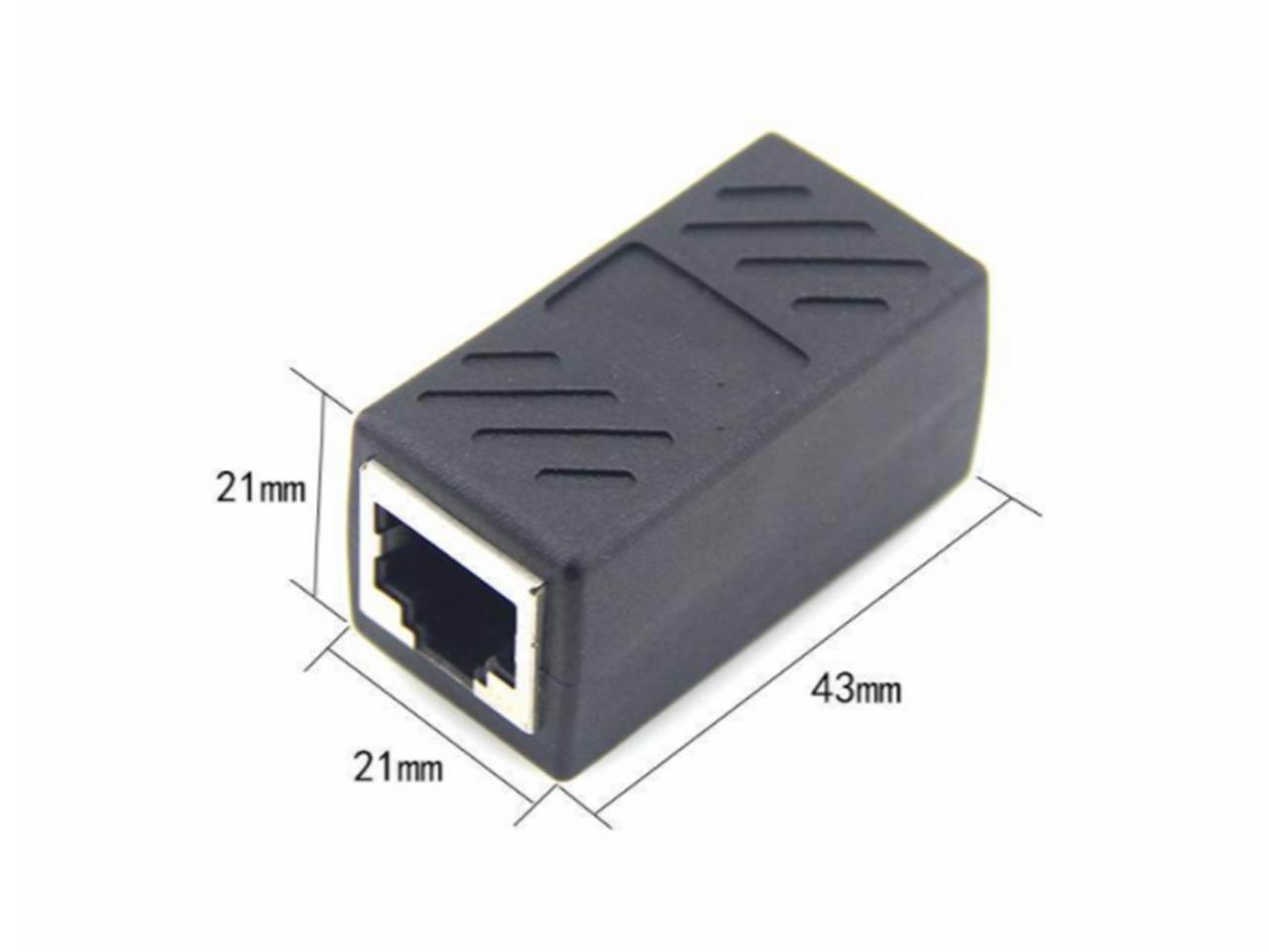 ZVVN Ethernet Splitter 1 to 2 Adapter, RJ45 Splitter Network Adapter 1 Female to 2 Port Female CAT 5/CAT 6 LAN Splitter Ethernet Socket Connector 8P8C Extender with PCB Board Inside
