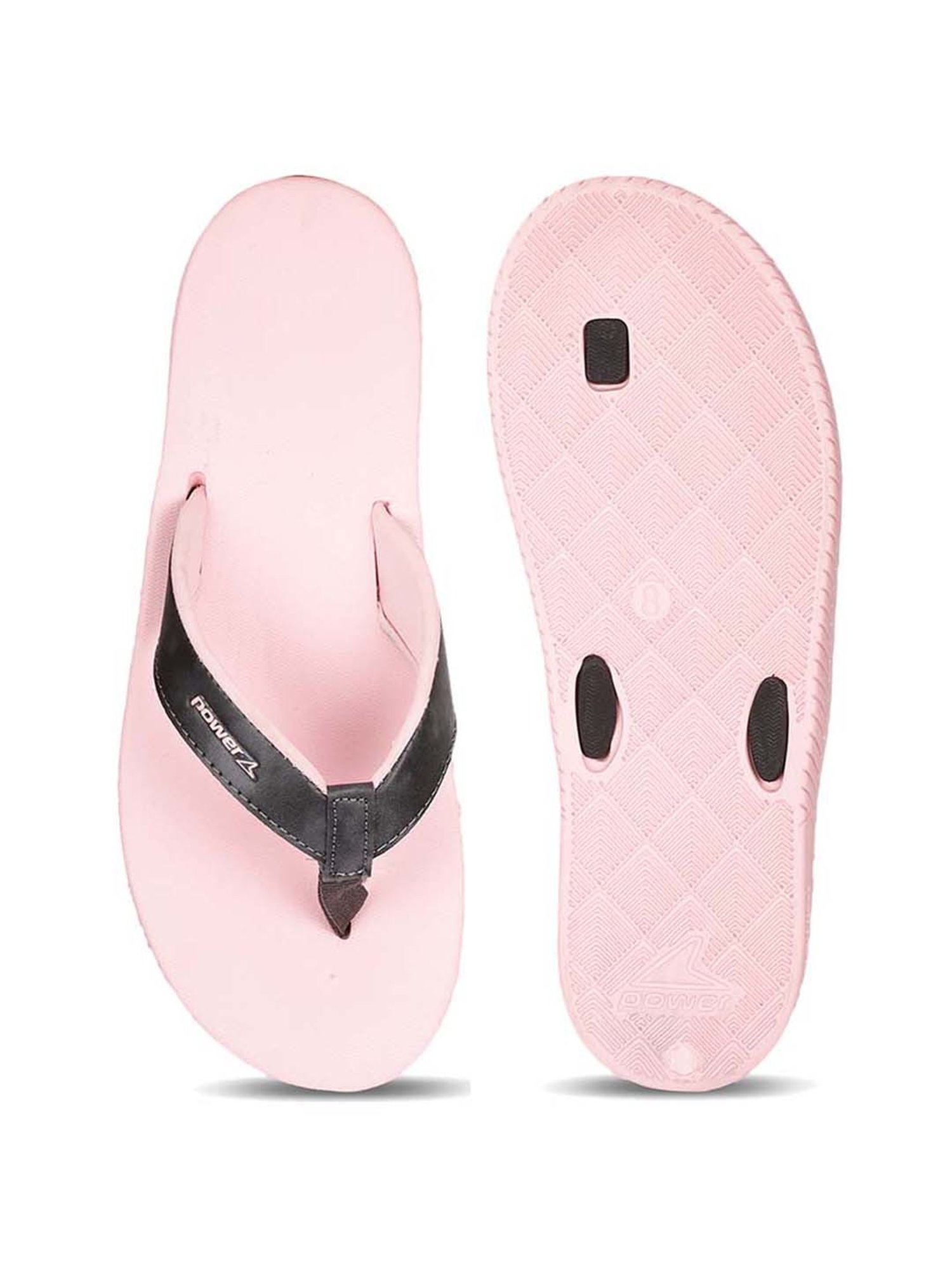 Power by Bata Women's Black Thong Sandals